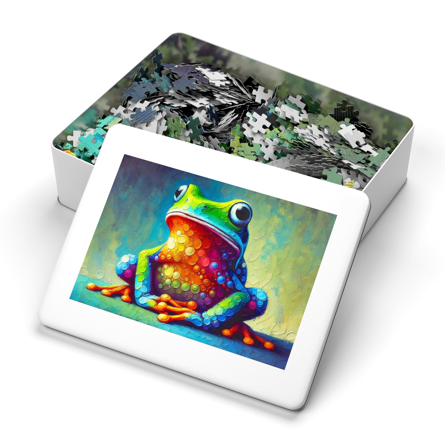 Rainbow Tree Frog: A Bubble Symphony