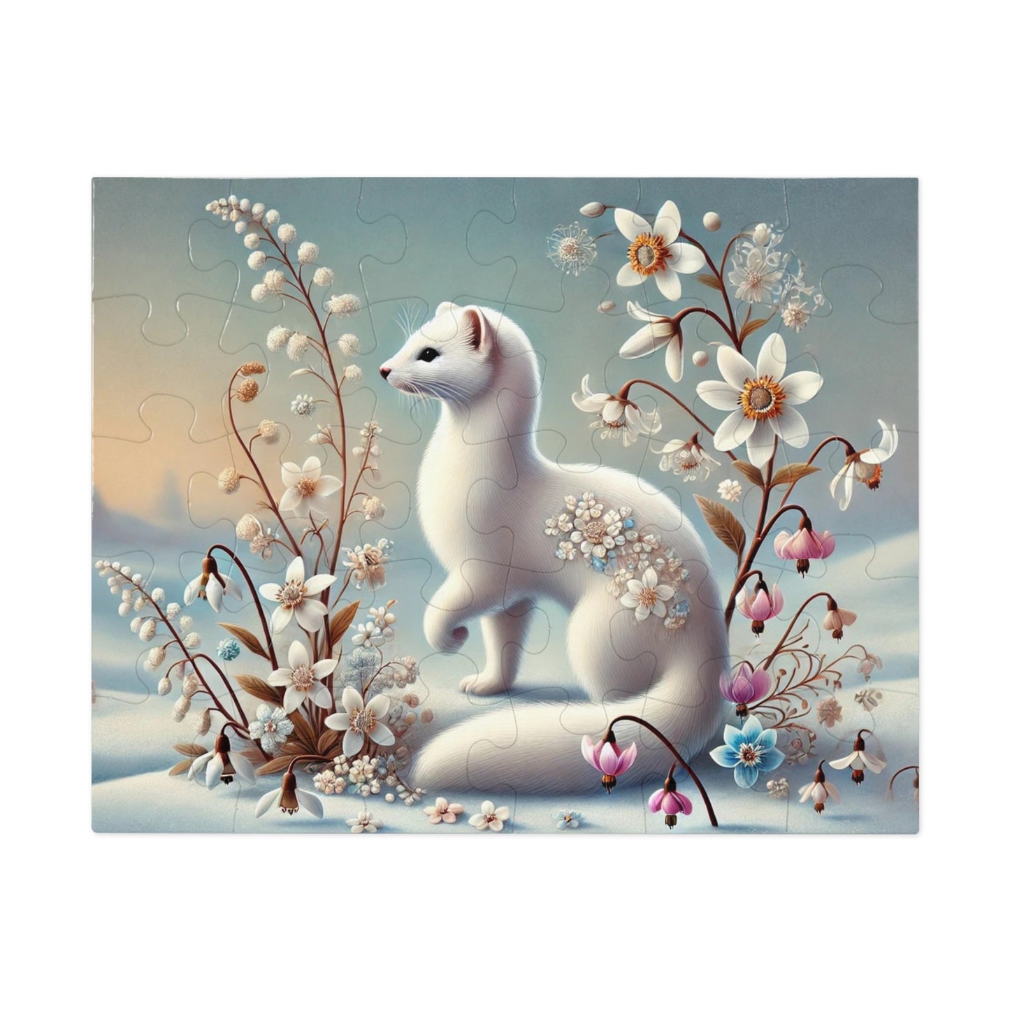 Winter Whispers: The White Weasel and the Flowers of Frost