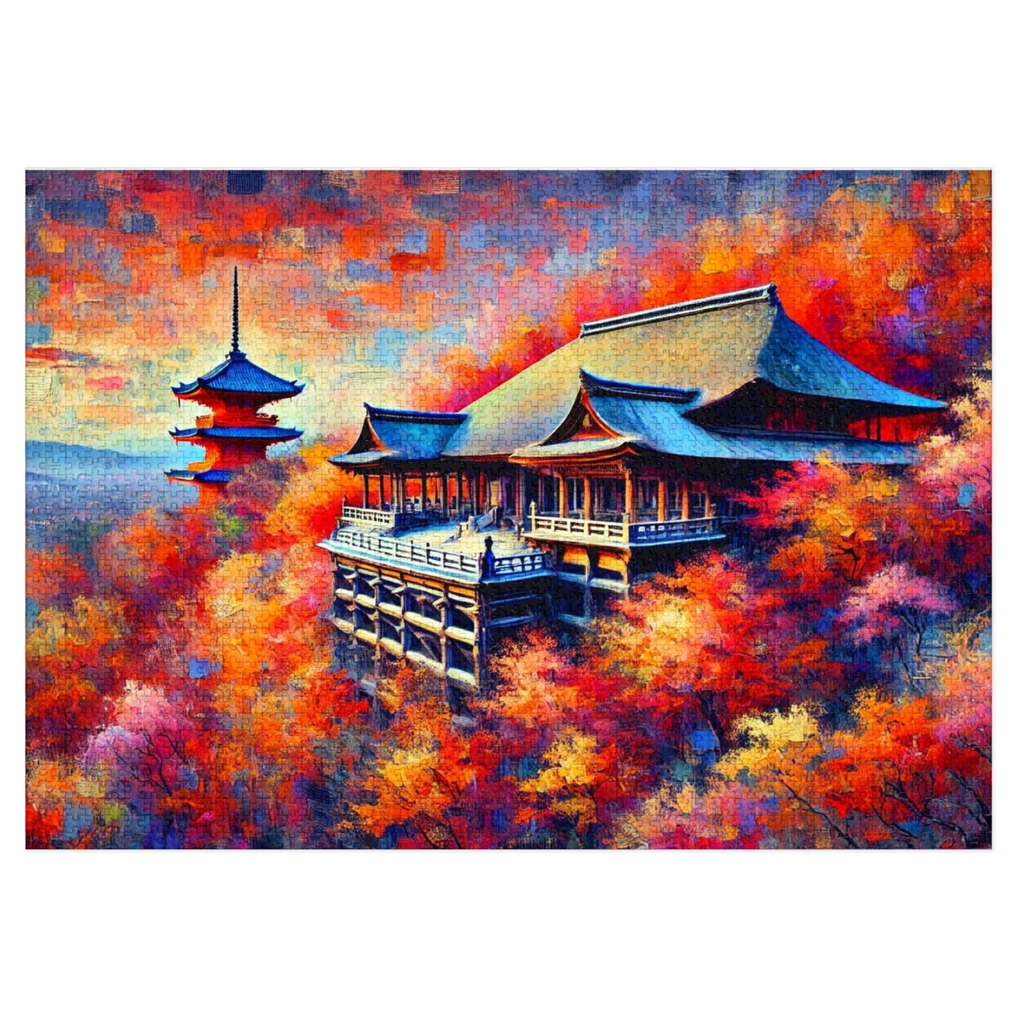 Kiyomizu Temple: Autumn's Painted Symphony