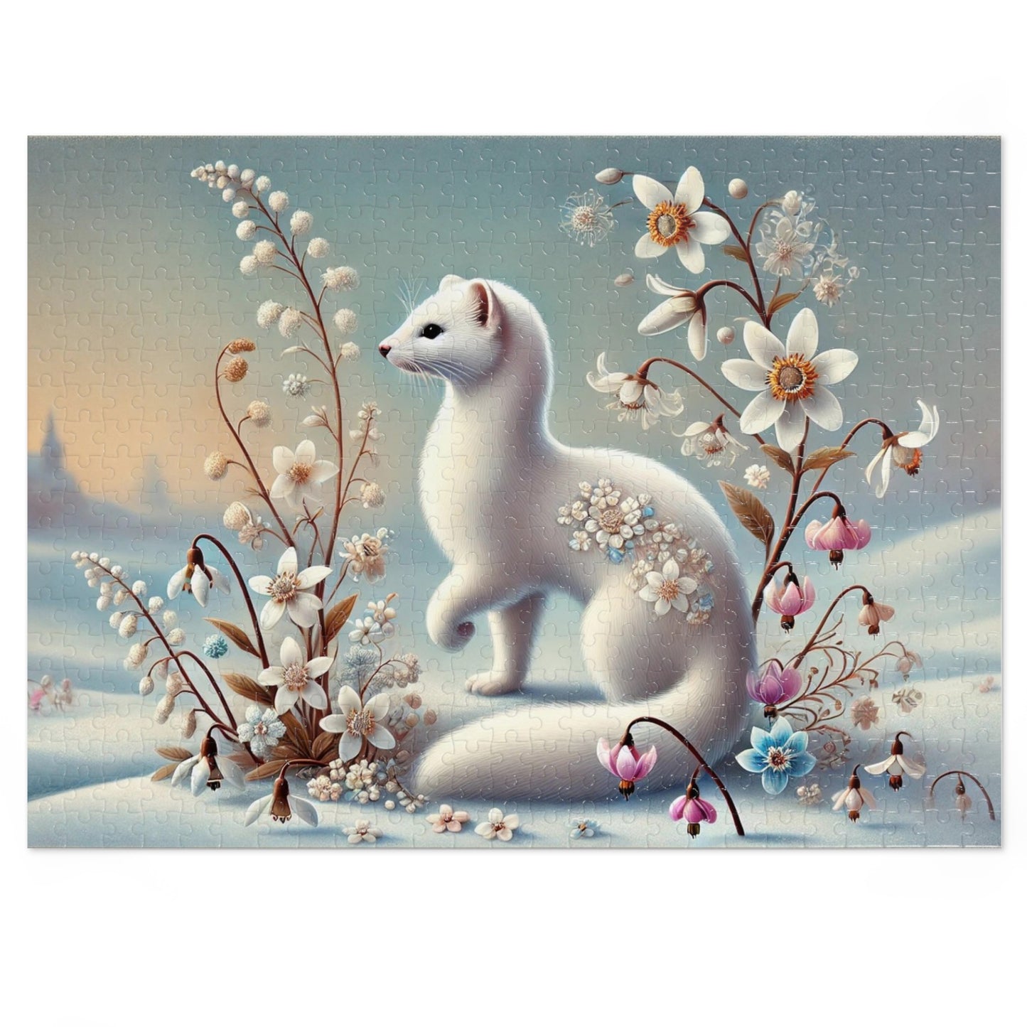 Winter Whispers: The White Weasel and the Flowers of Frost