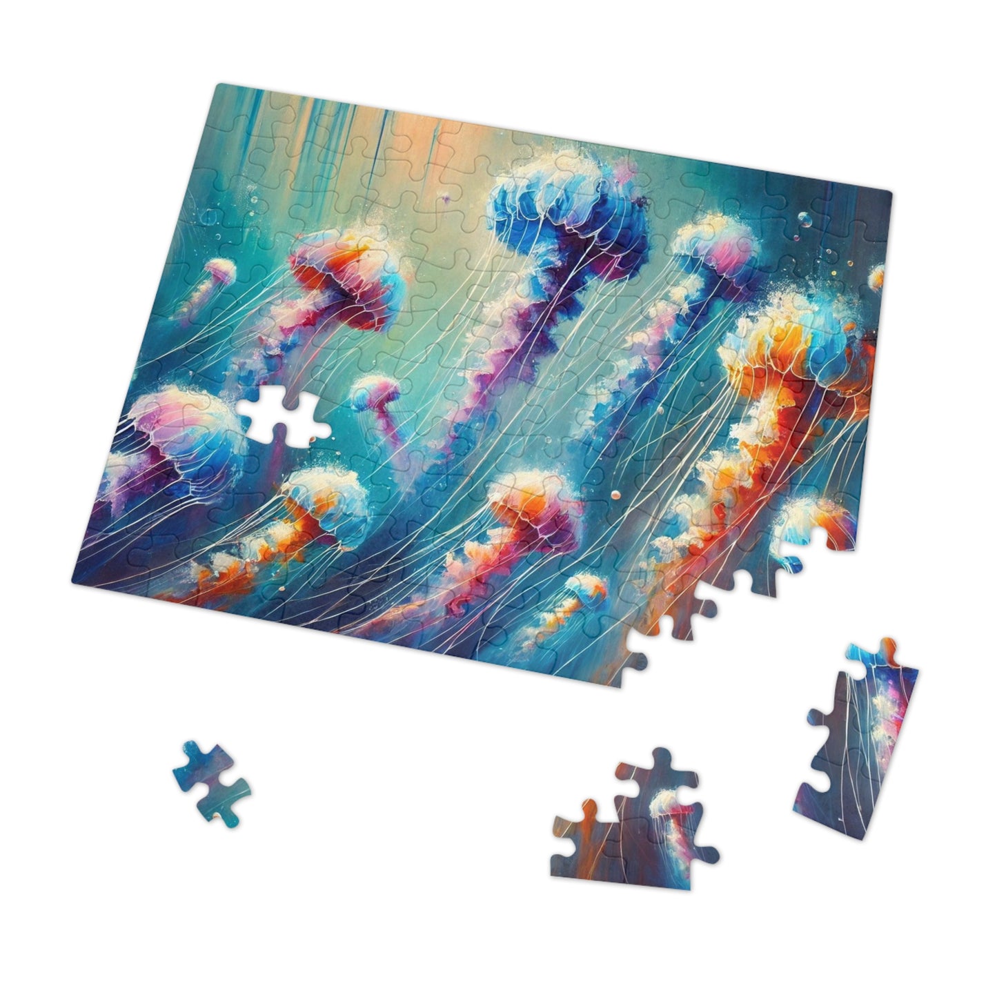 Ethereal Drift: Jellyfish in the Watercolor Deep