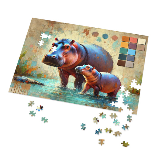 A Hippo Duo: In the Heart of the Wetlands