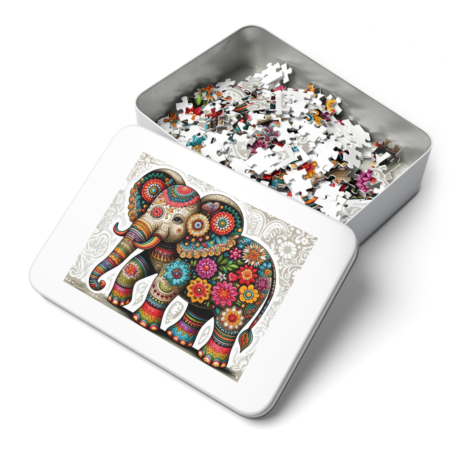 The Floral Elephant: A Symphony of Colors