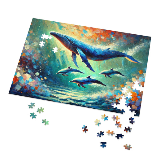 Ocean Dreams: A Whale's Ballet with Dolphins