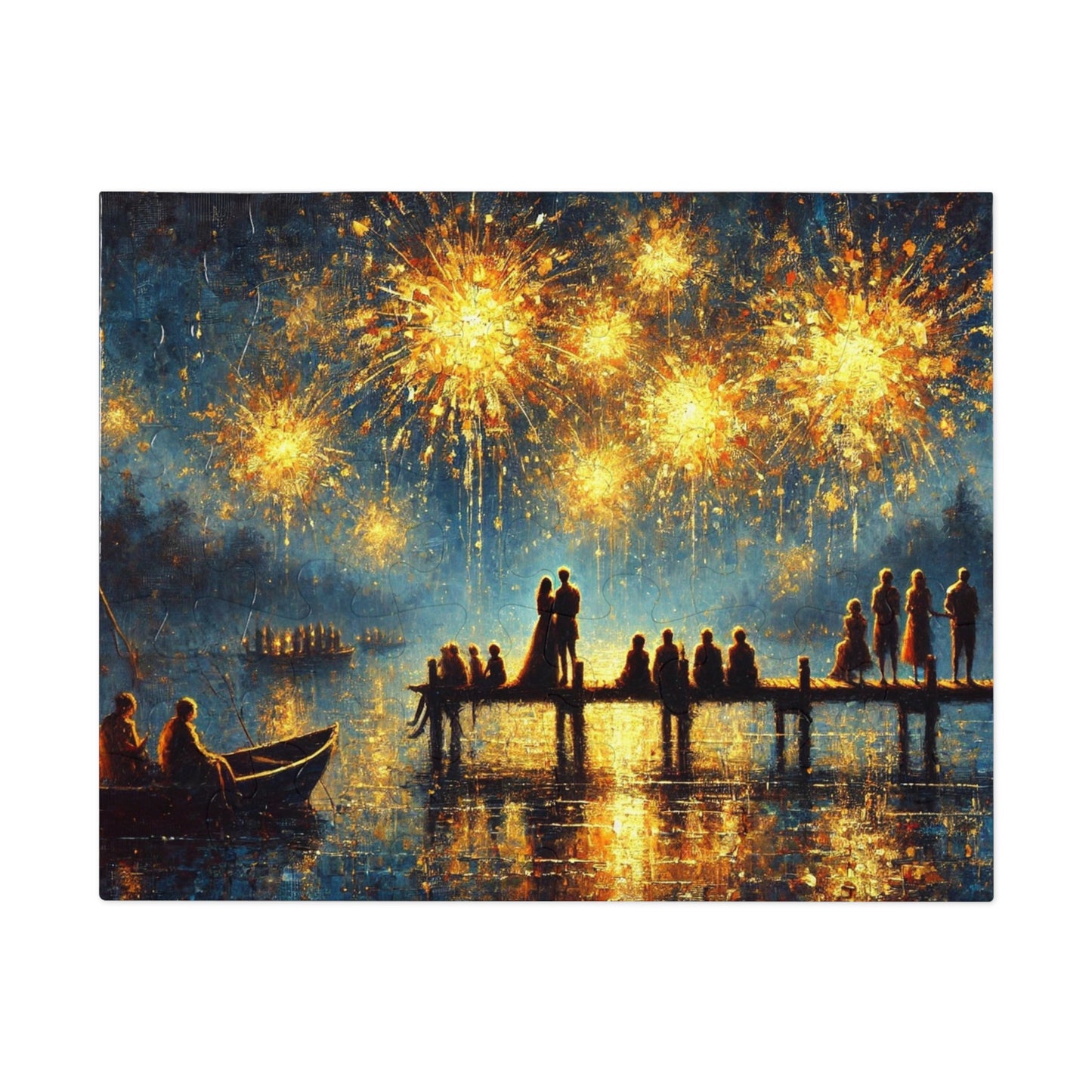 Silent Fireworks: A Nocturne by the Lake