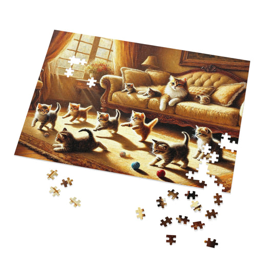 Playful Sibling Kittens on a Cozy Carpet