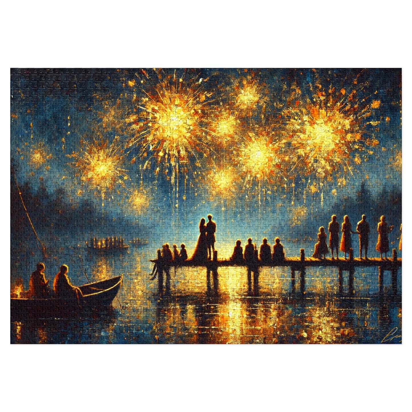 Silent Fireworks: A Nocturne by the Lake