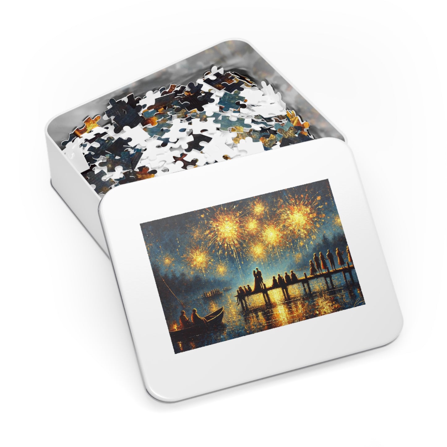 Silent Fireworks: A Nocturne by the Lake