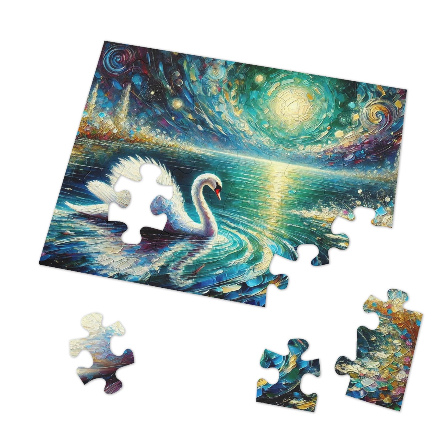 Moonlit Waters: The Grace of the Swan