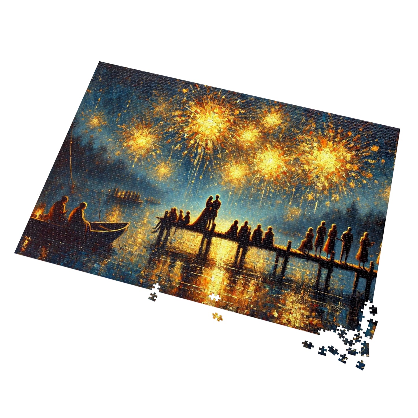Silent Fireworks: A Nocturne by the Lake