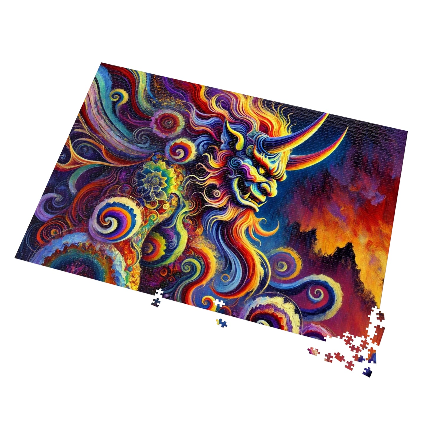 Demon's Rhapsody: A Symphony of Flames and Swirls