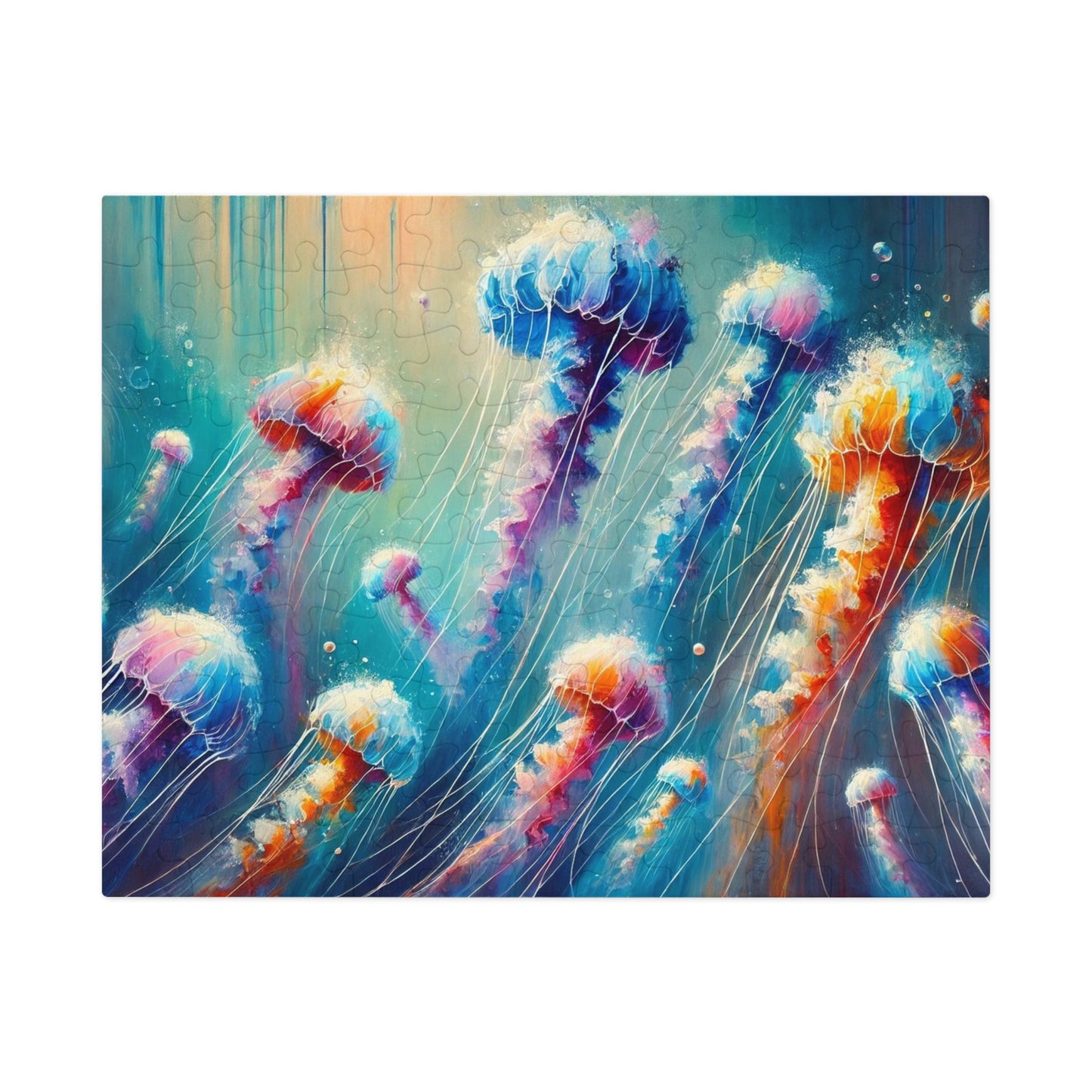Ethereal Drift: Jellyfish in the Watercolor Deep