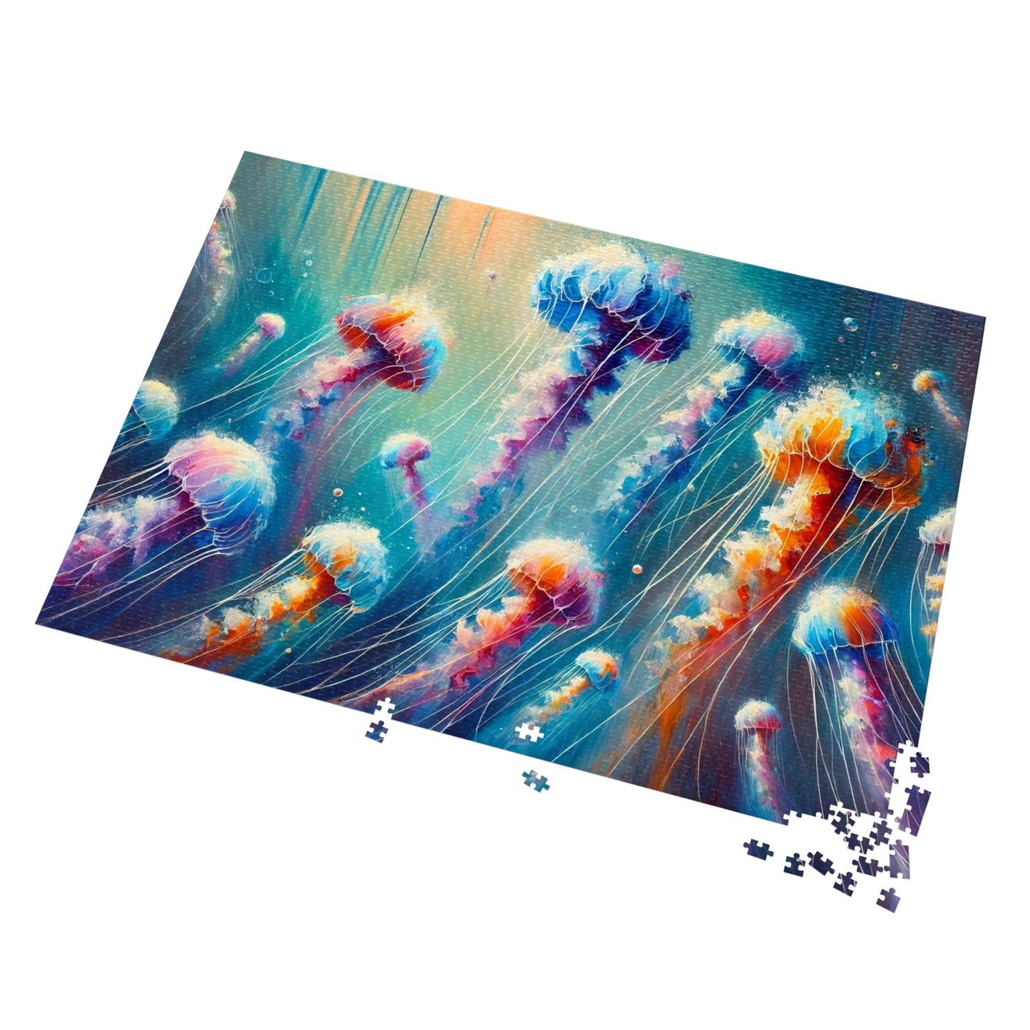 Ethereal Drift: Jellyfish in the Watercolor Deep