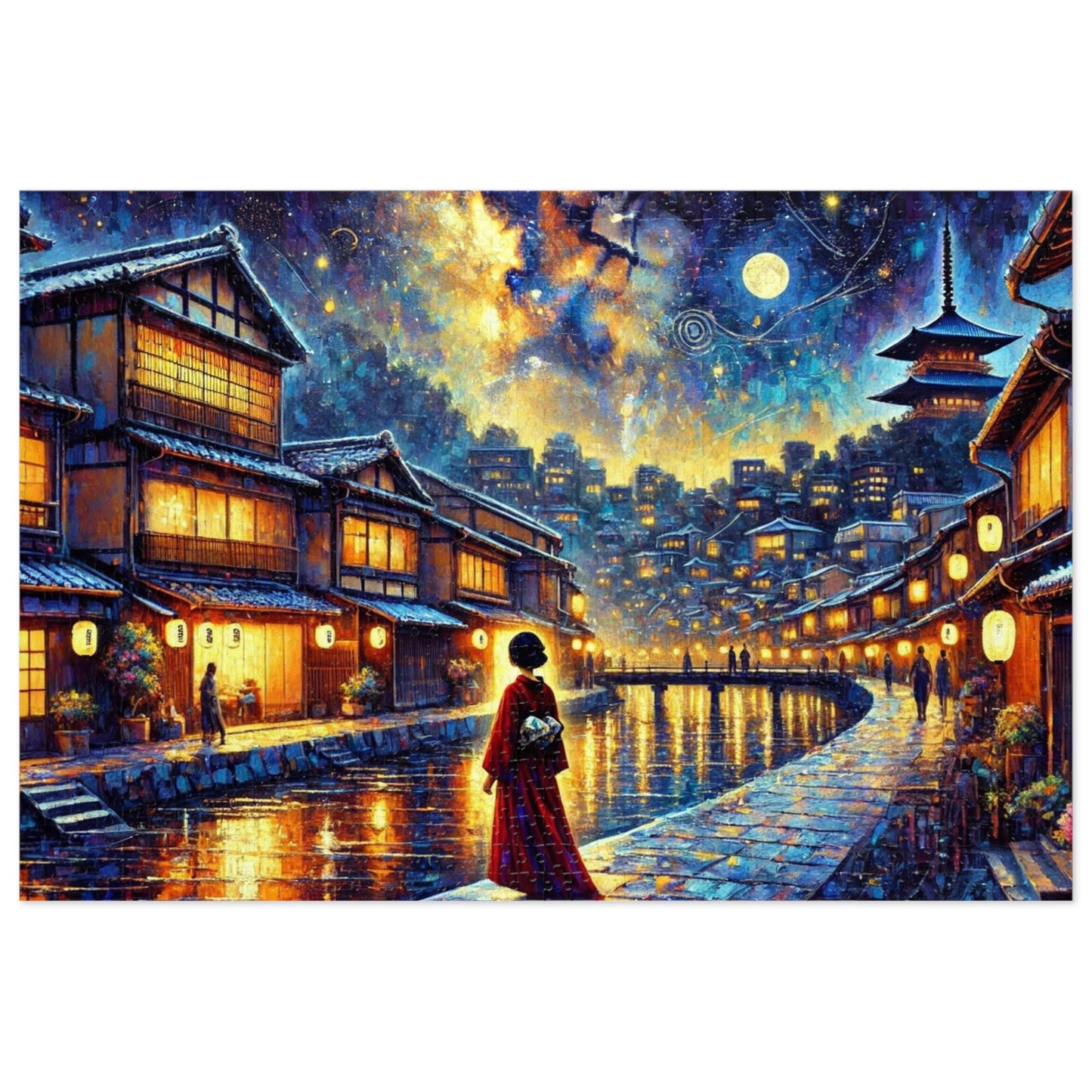 Moonlit Streets in Kyoto