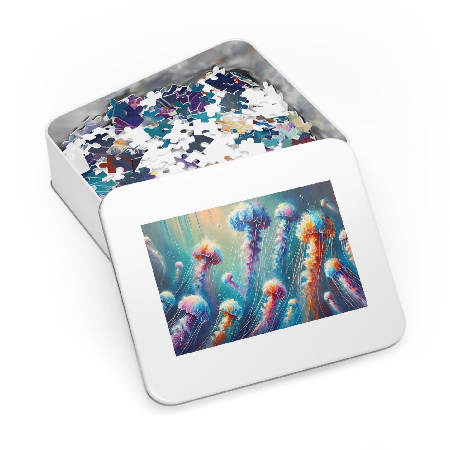 Ethereal Drift: Jellyfish in the Watercolor Deep