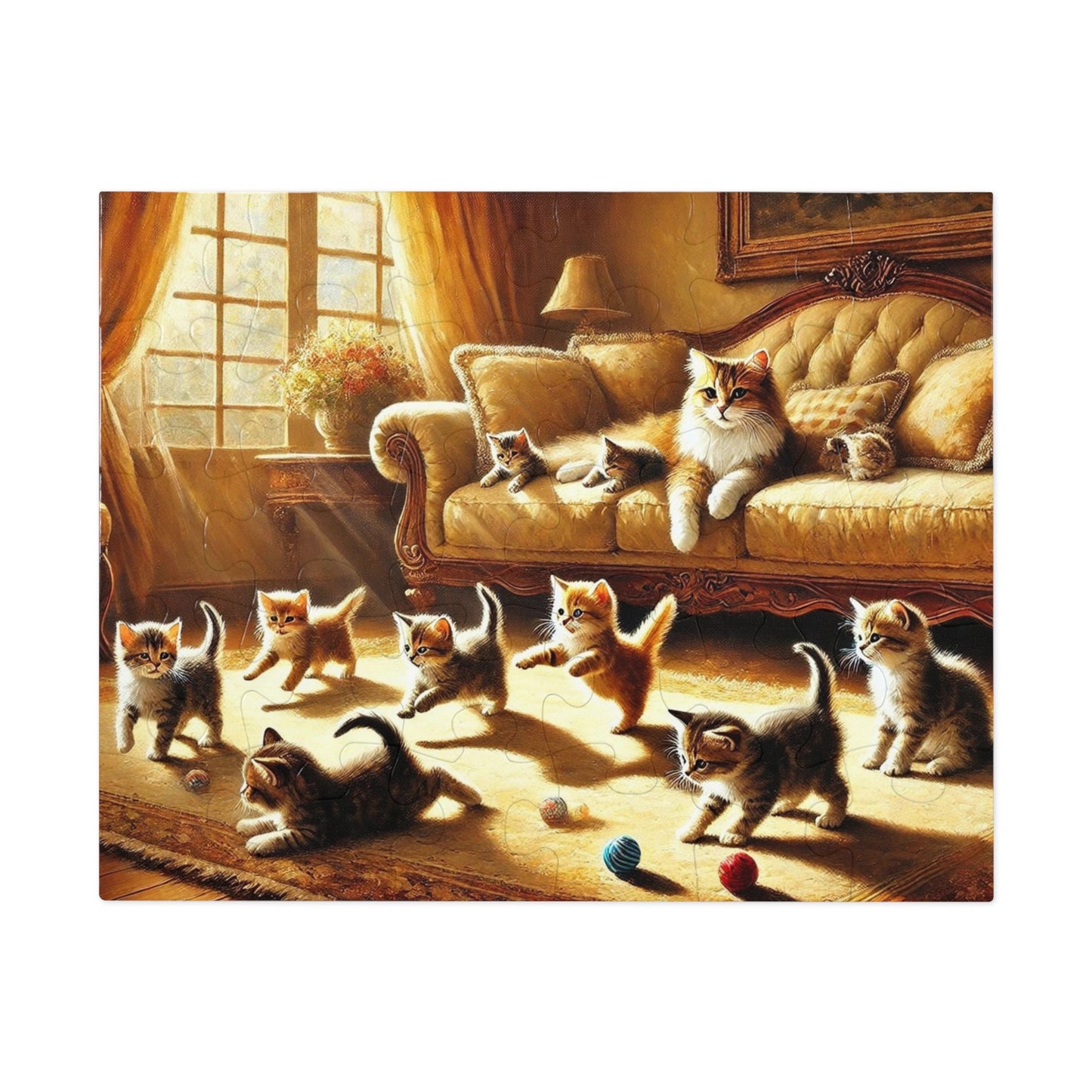 Playful Sibling Kittens on a Cozy Carpet