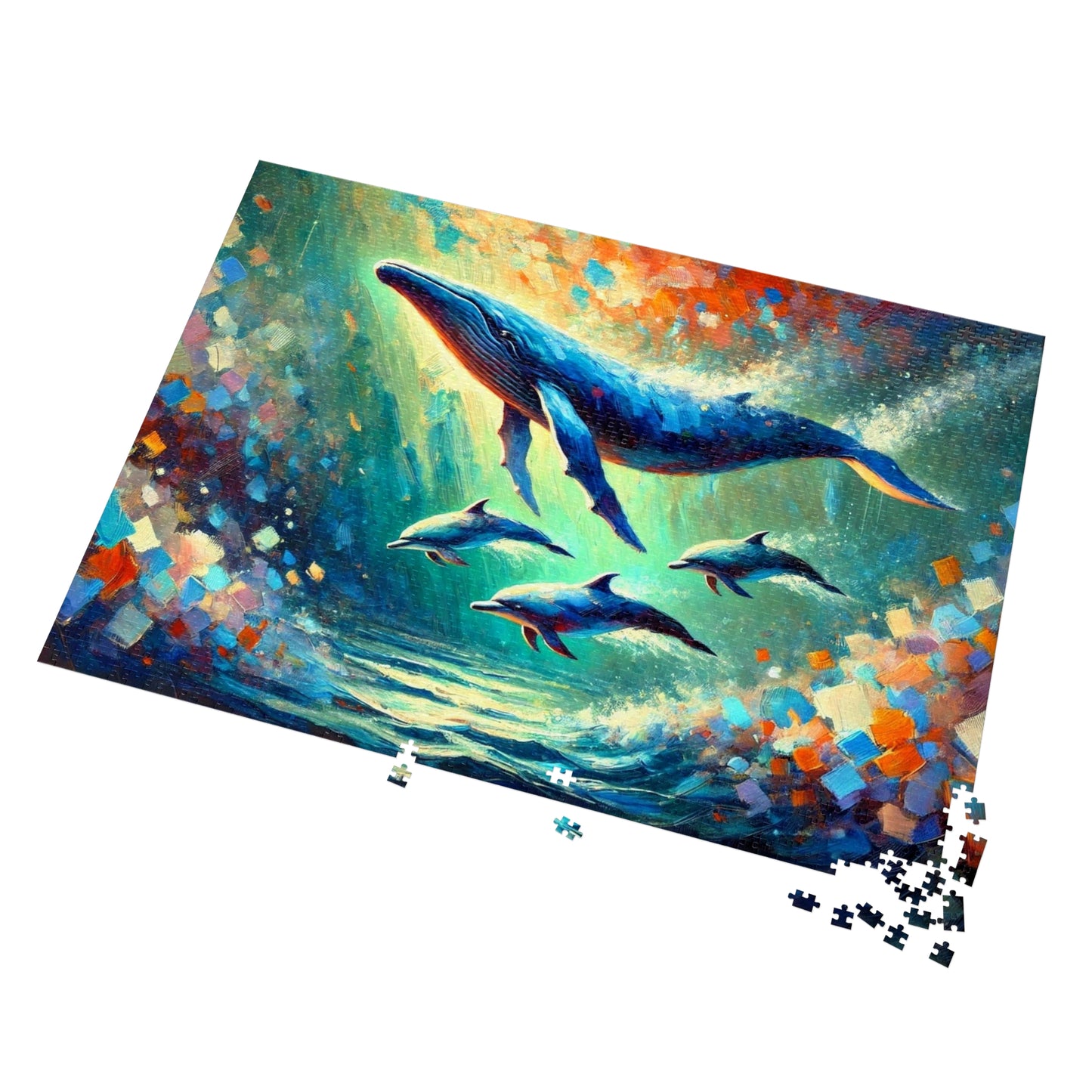Ocean Dreams: A Whale's Ballet with Dolphins
