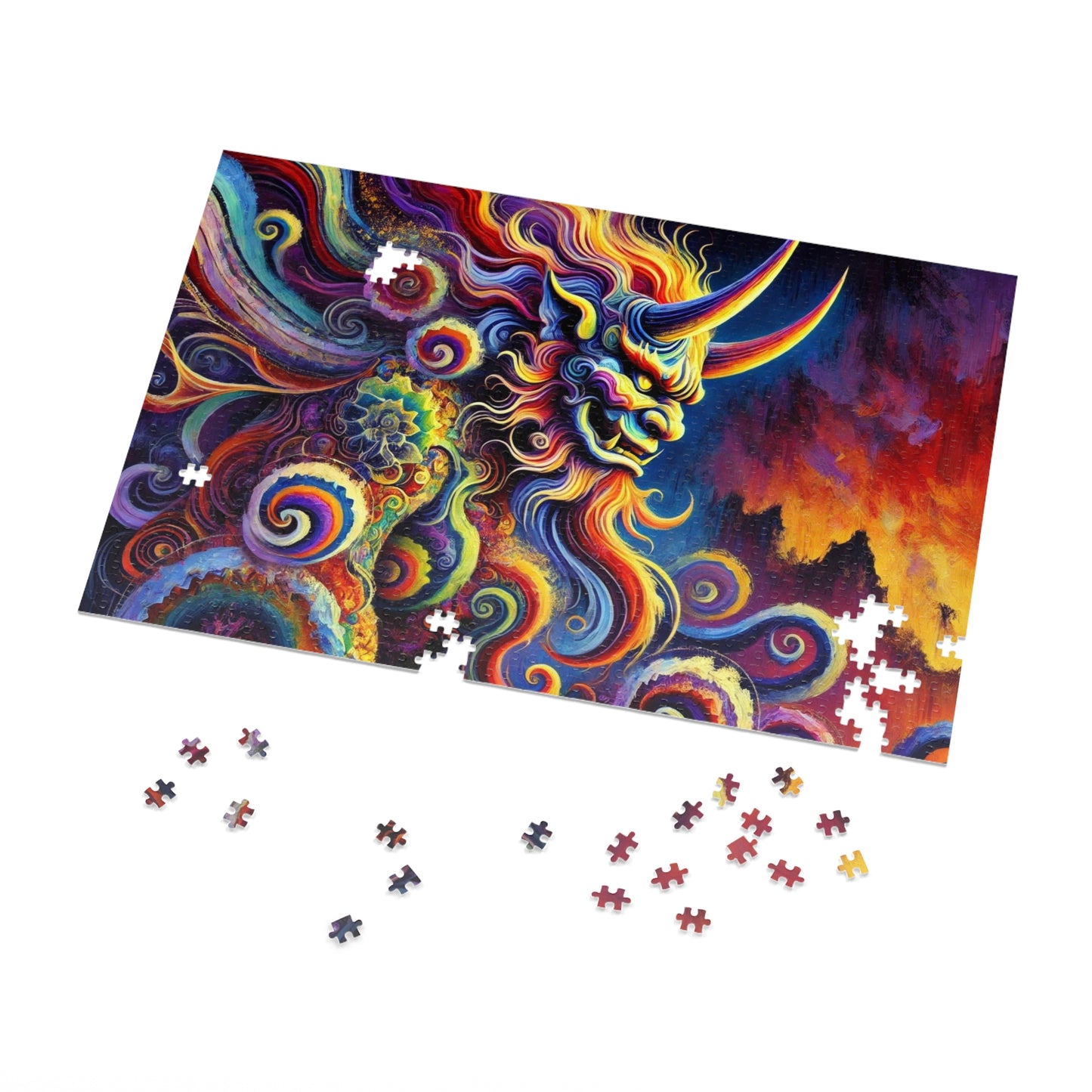 Demon's Rhapsody: A Symphony of Flames and Swirls