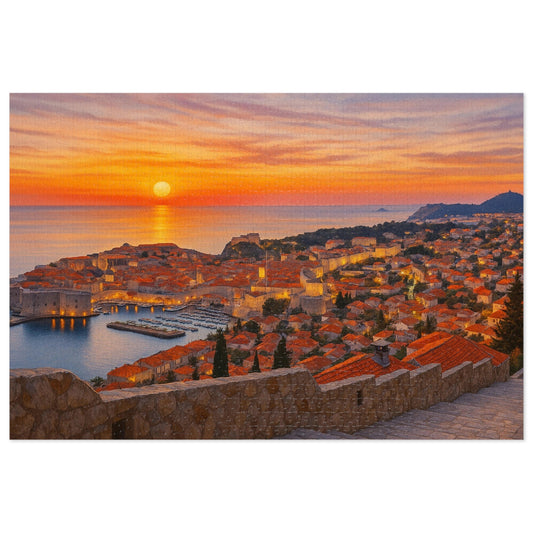 Amber Dusk Over Dubrovnik
