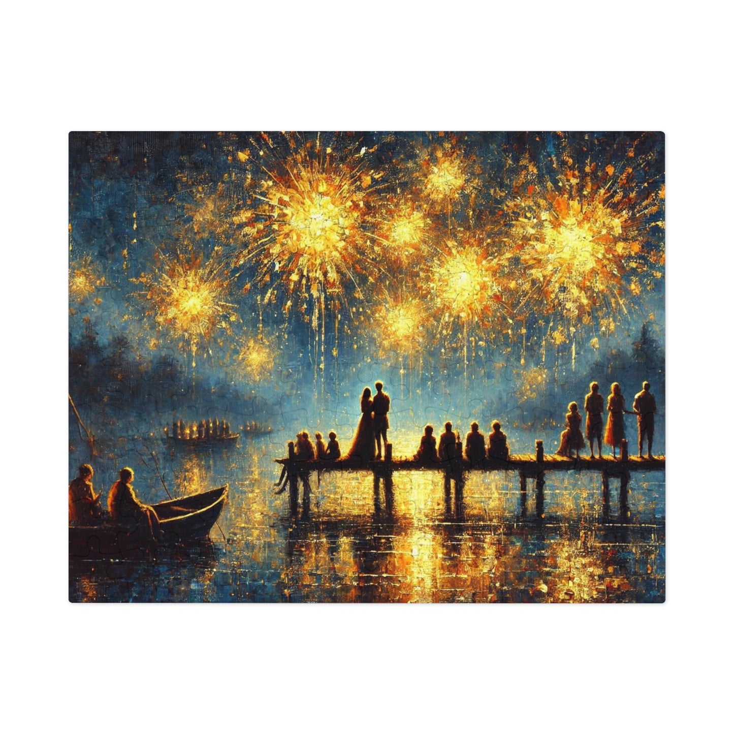 Silent Fireworks: A Nocturne by the Lake