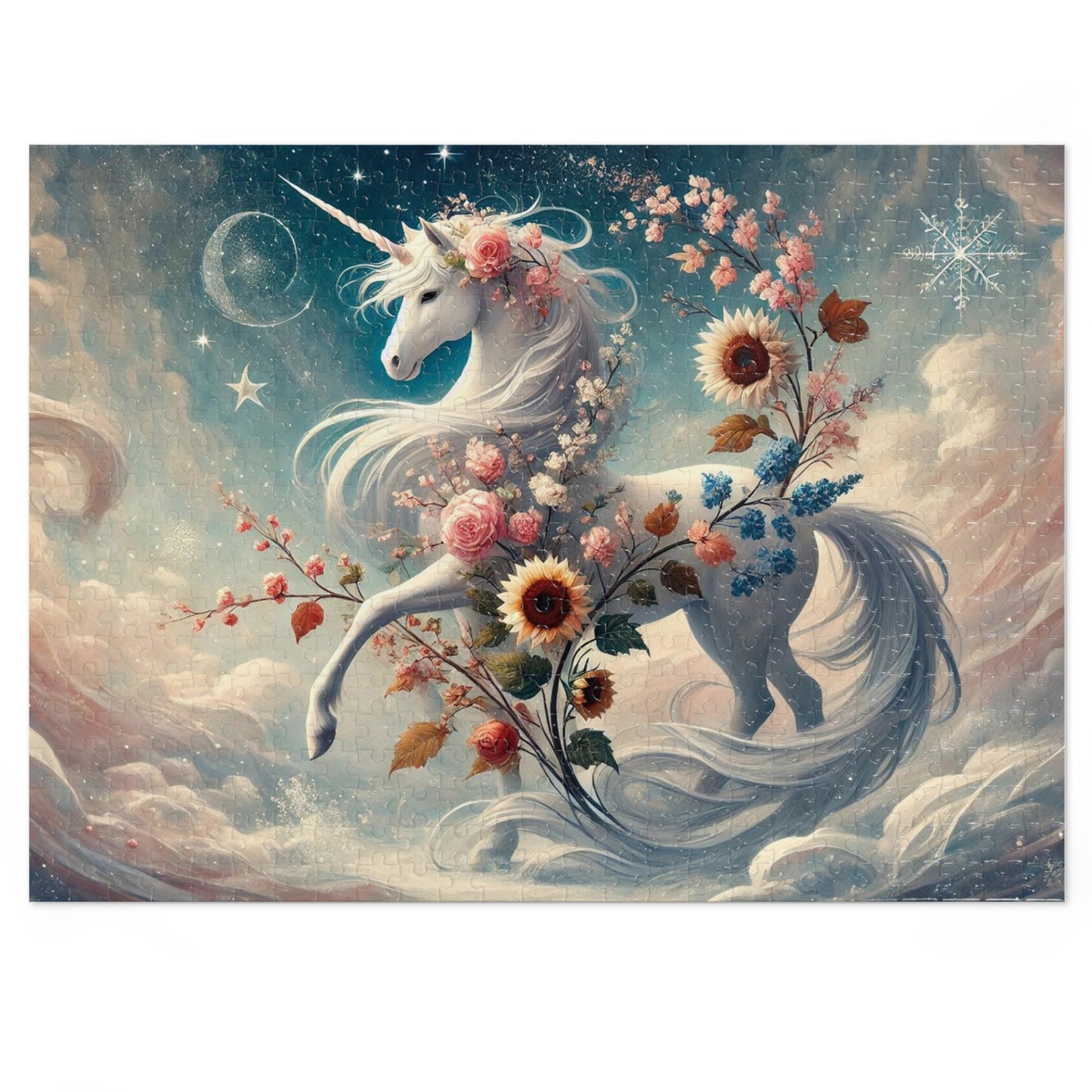 Moonlit Unicorn: A Celestial Dance Through the Seasons