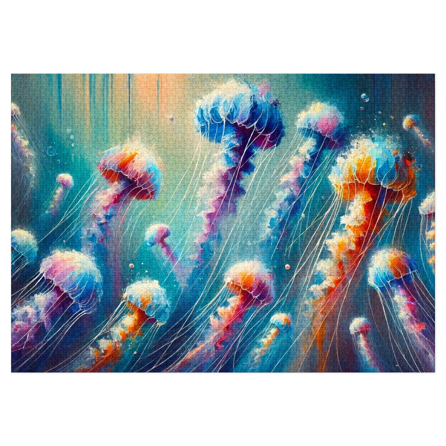Ethereal Drift: Jellyfish in the Watercolor Deep