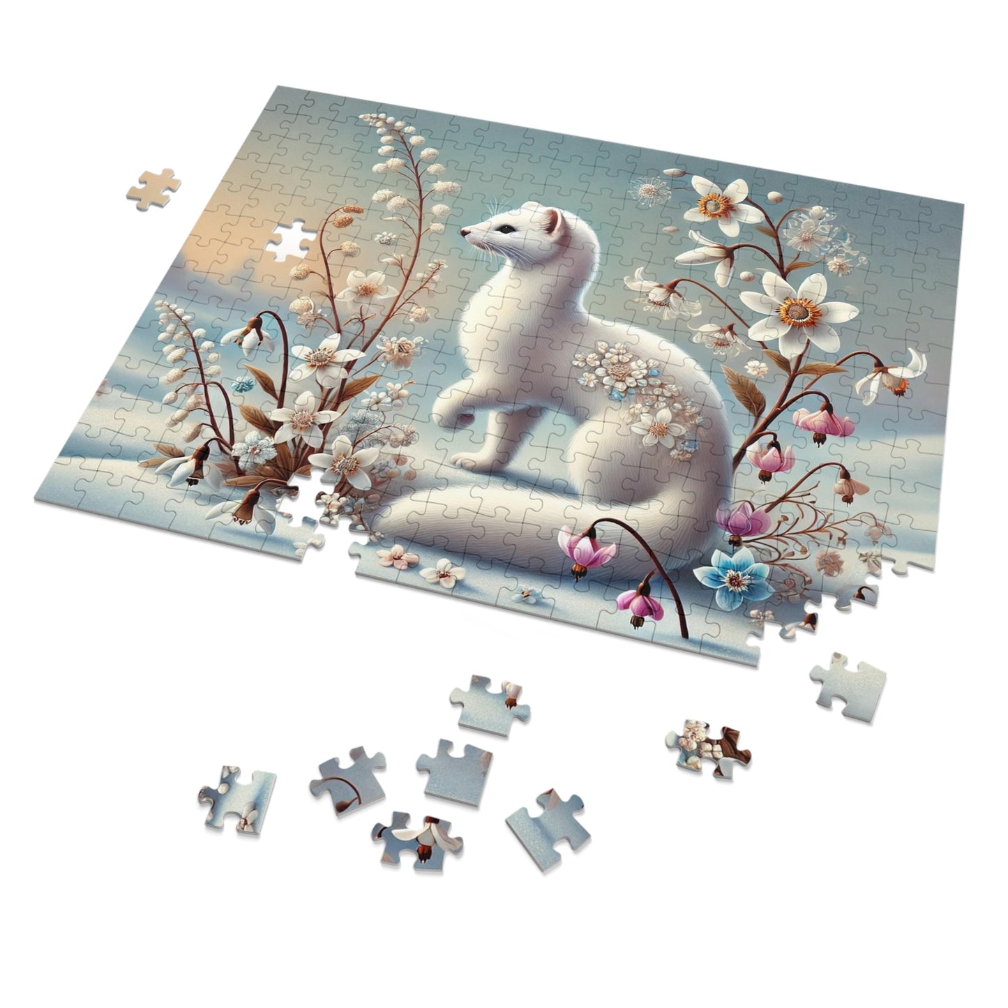 Winter Whispers: The White Weasel and the Flowers of Frost