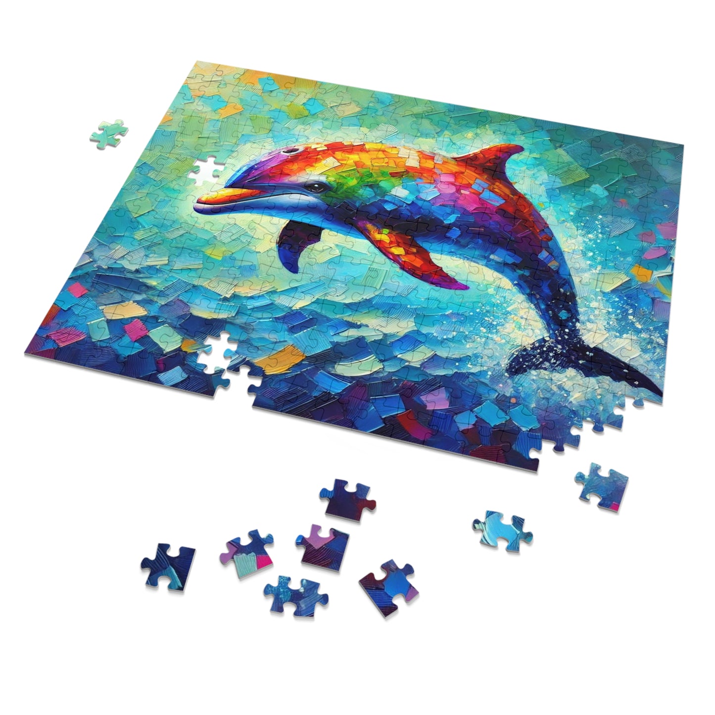 Rainbow Wave: The Joyful Leap of the Dolphin