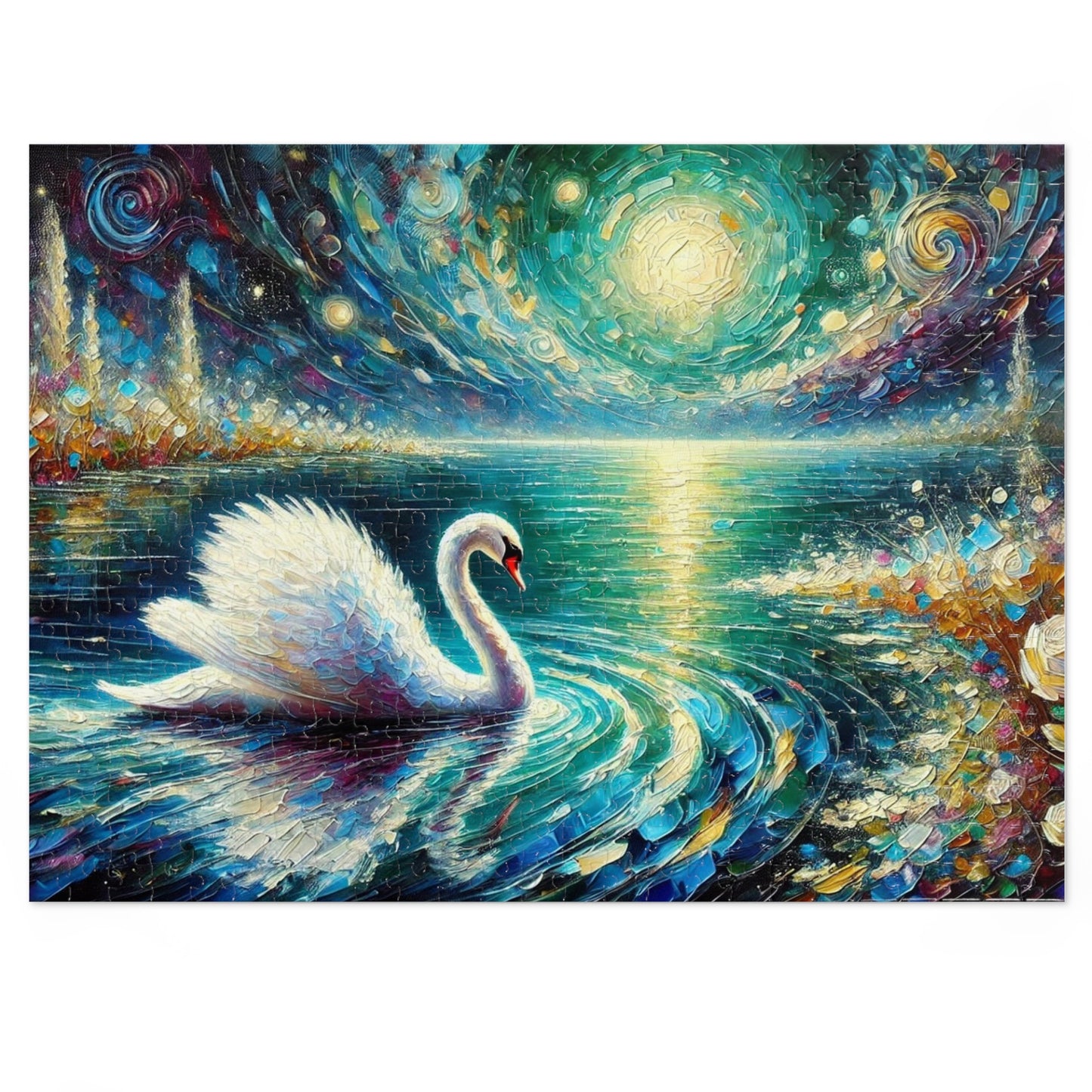 Moonlit Waters: The Grace of the Swan