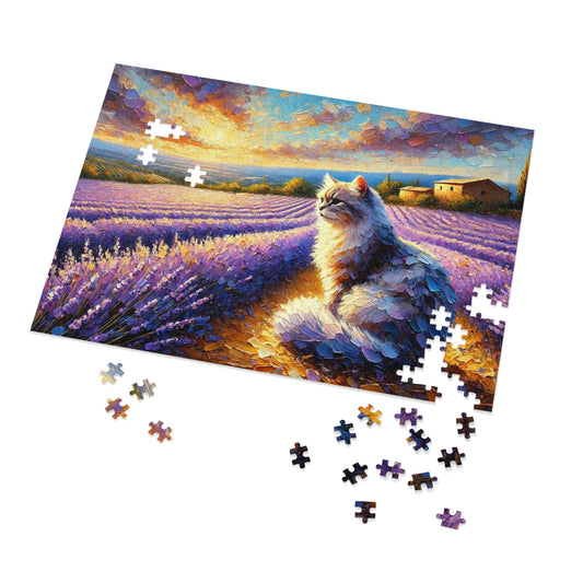 A Cat Among the Lavender Fields in Provence