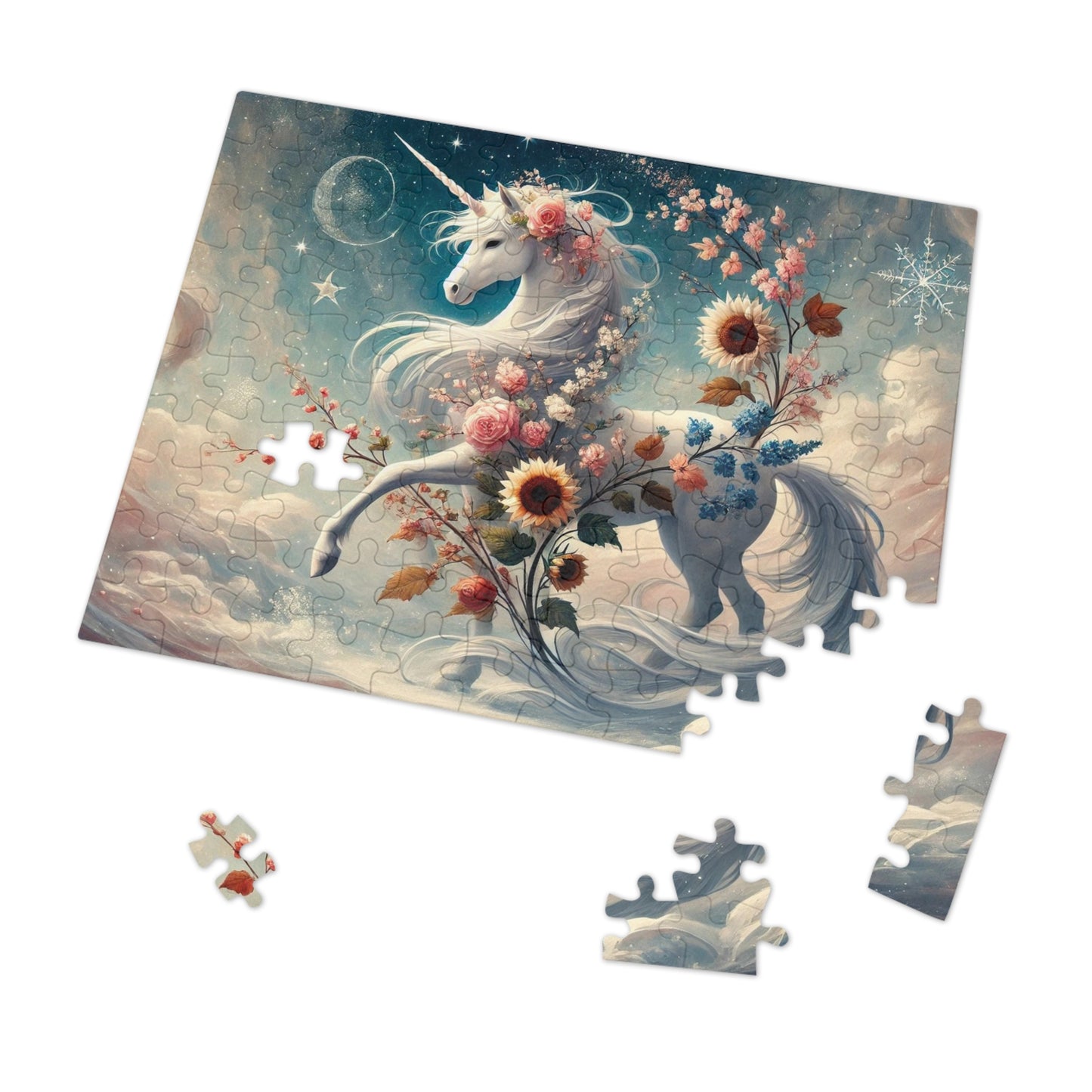Moonlit Unicorn: A Celestial Dance Through the Seasons
