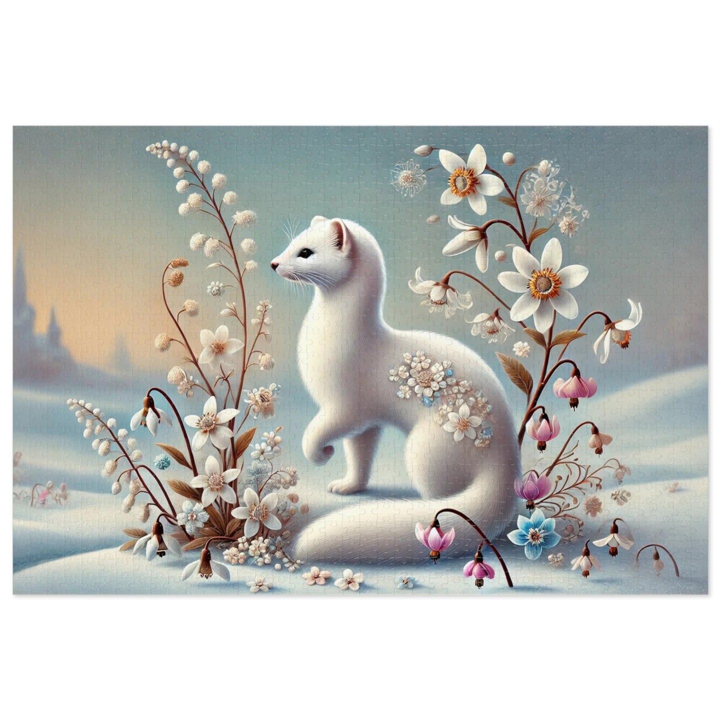 Winter Whispers: The White Weasel and the Flowers of Frost