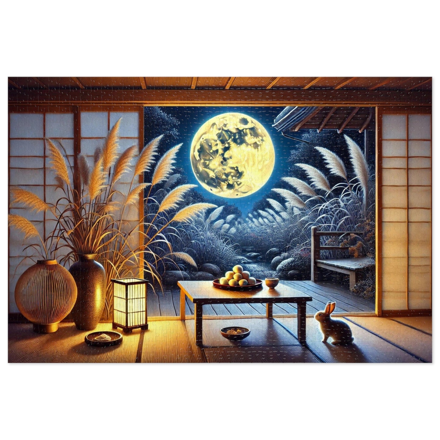 Moonlit Reverence: A Juugoya Night in Autumn Silence