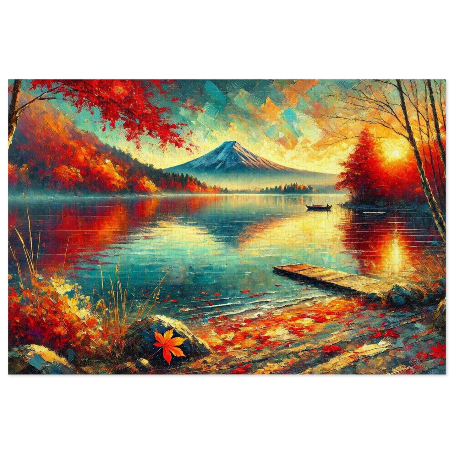 Autumn Dawn at Lake Kawaguchi