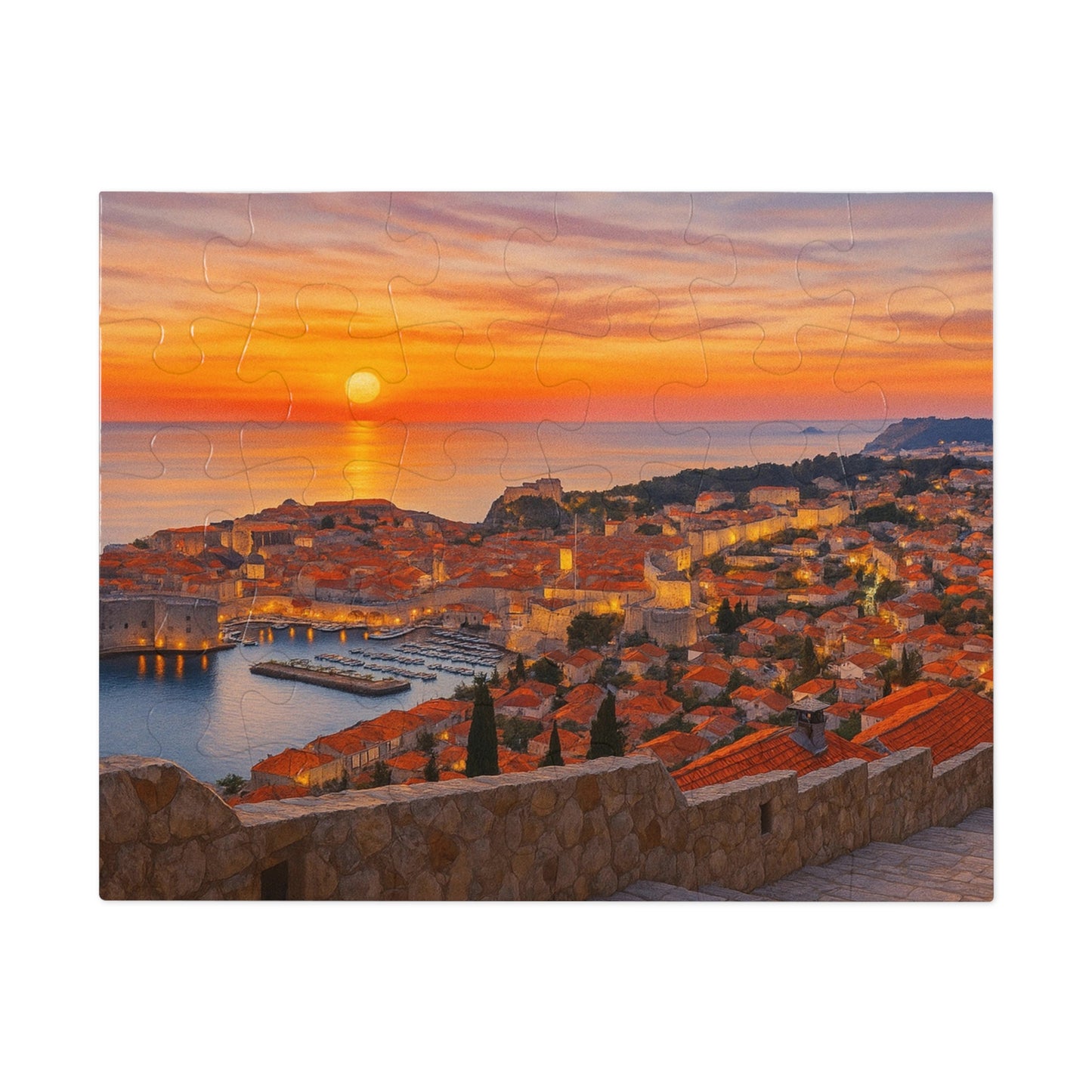 Amber Dusk Over Dubrovnik
