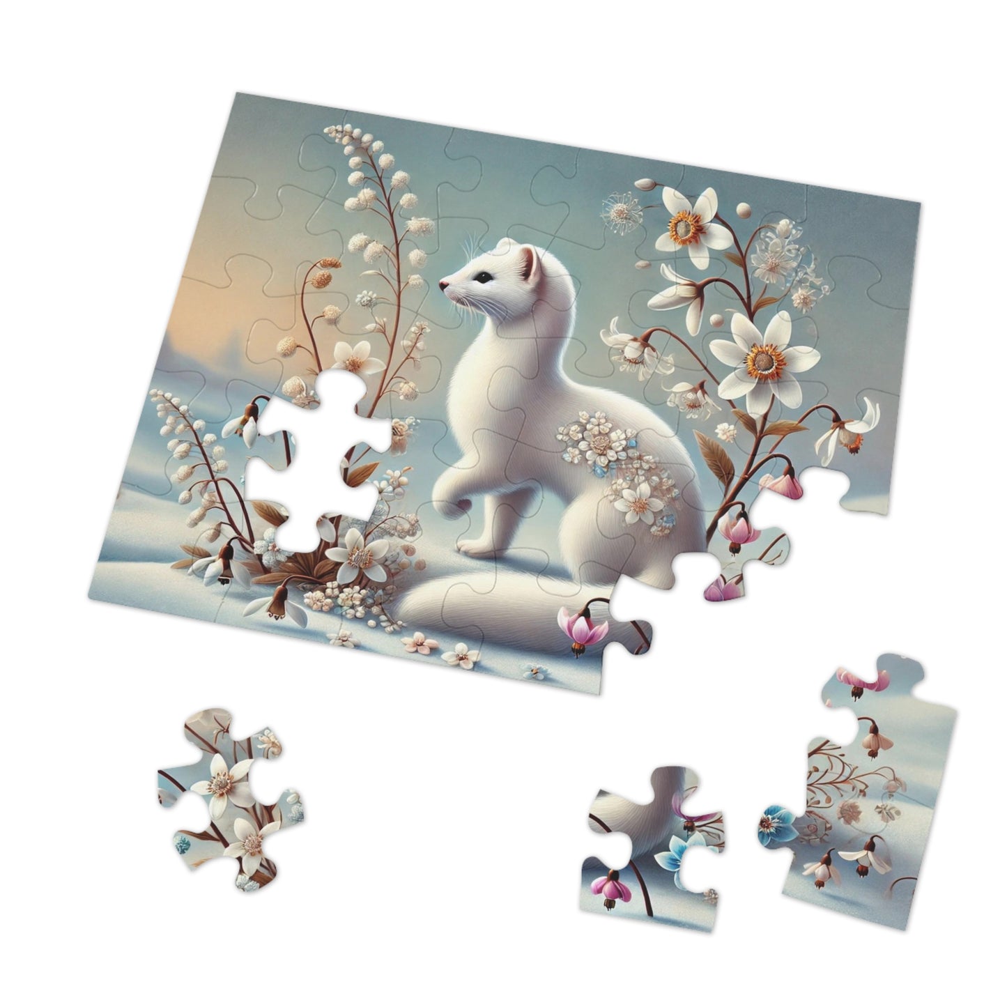 Winter Whispers: The White Weasel and the Flowers of Frost