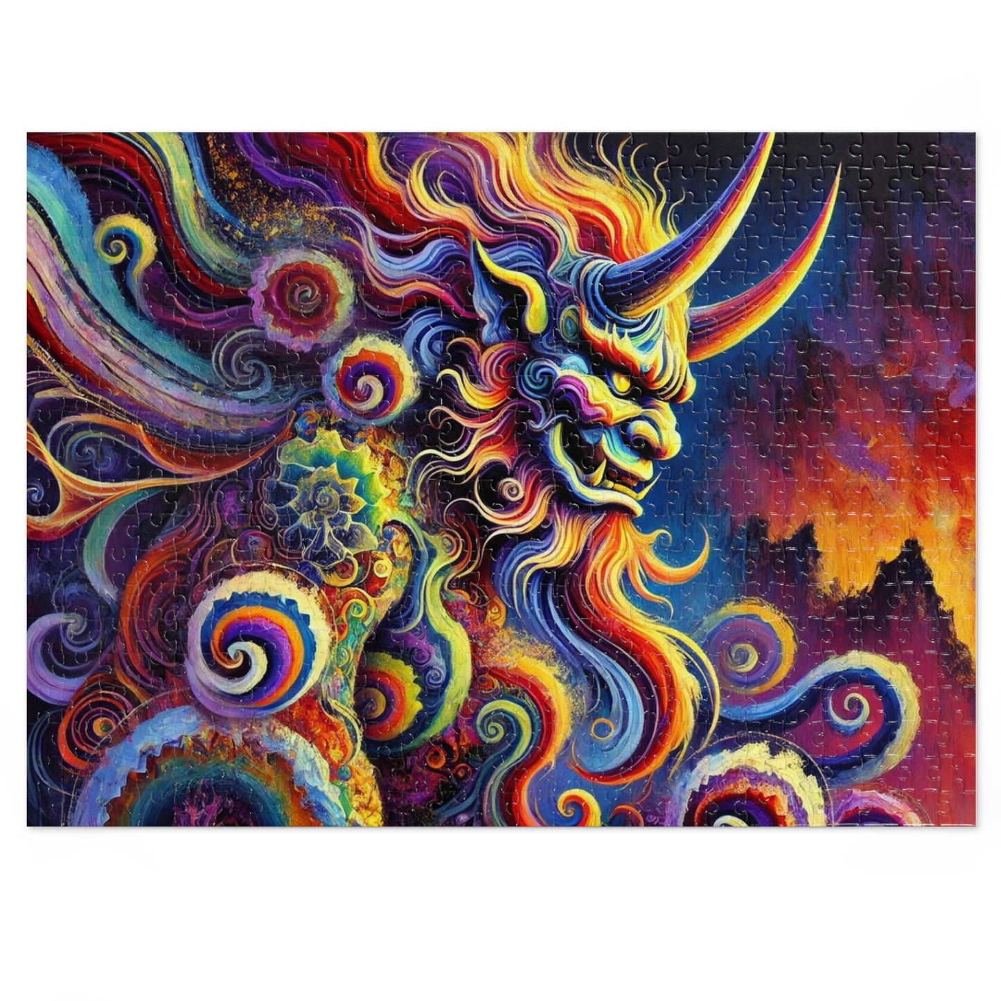 Demon's Rhapsody: A Symphony of Flames and Swirls