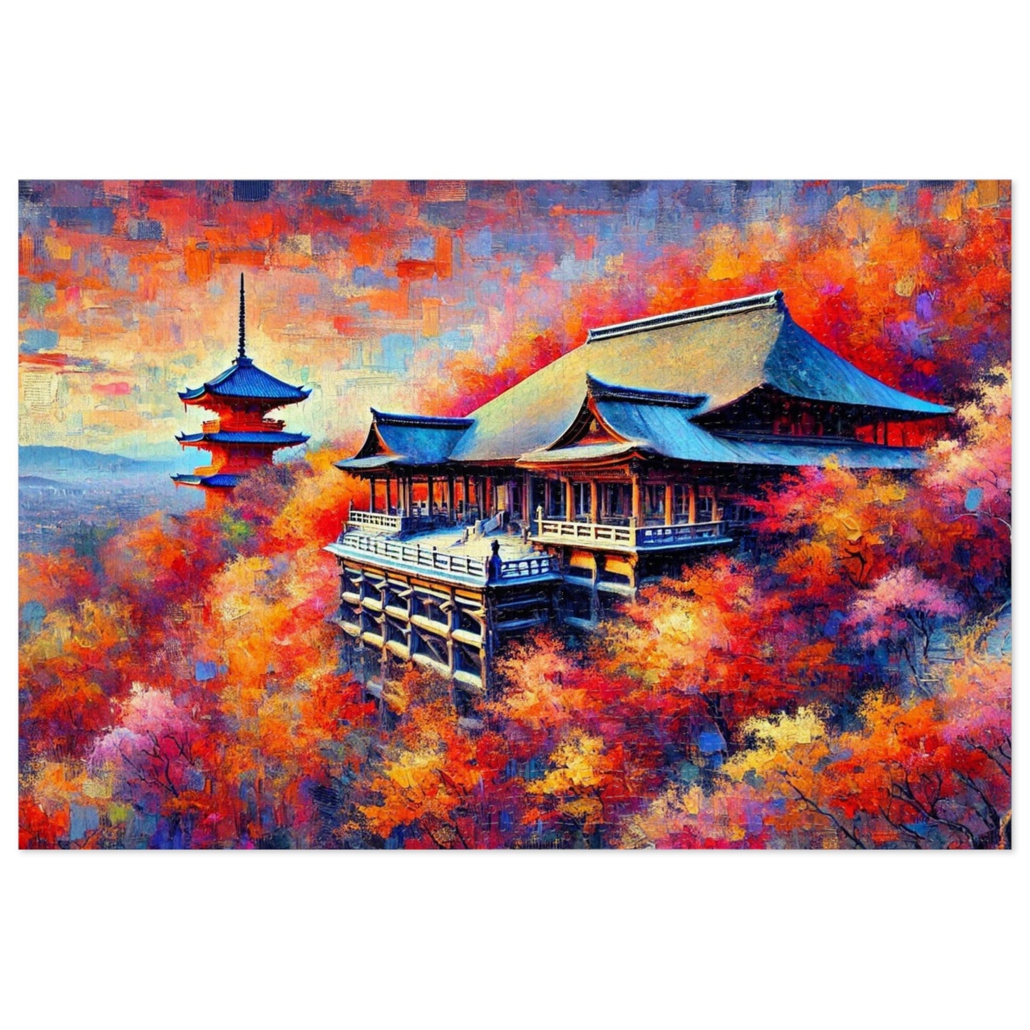 Kiyomizu Temple: Autumn's Painted Symphony