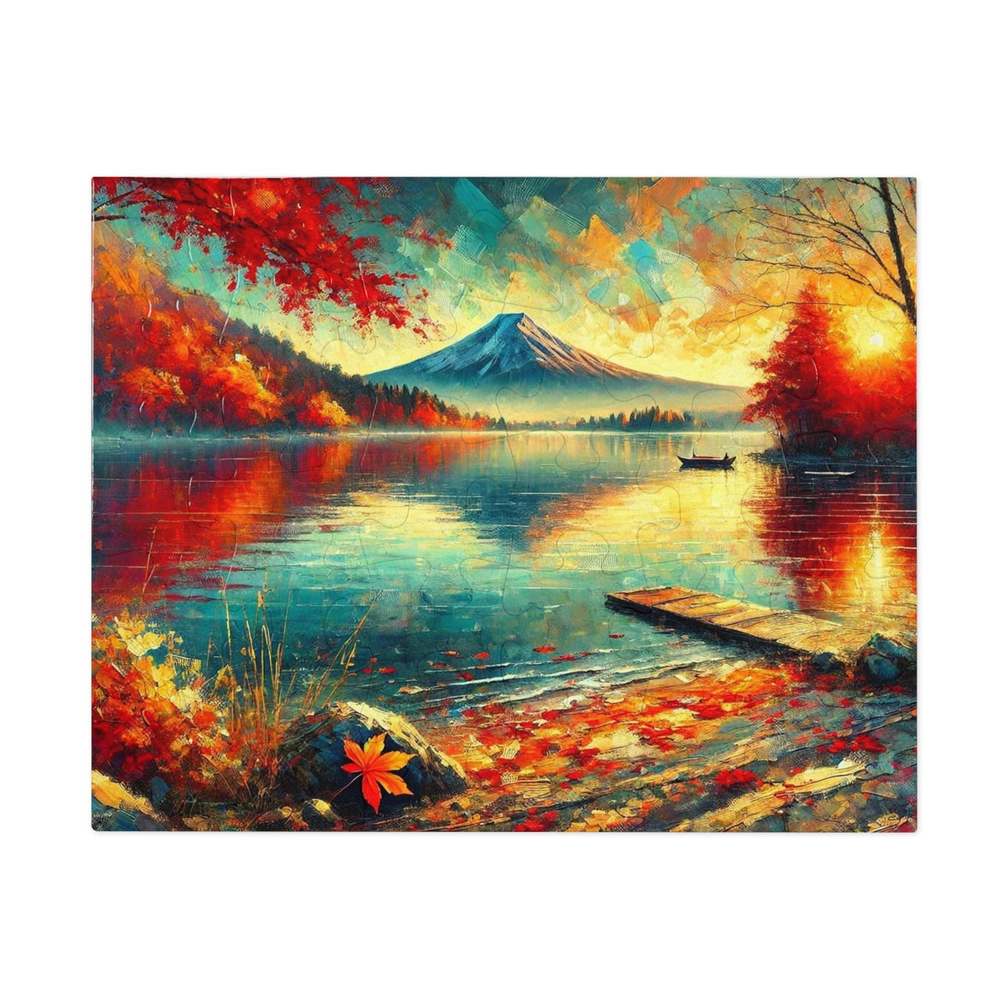 Autumn Dawn at Lake Kawaguchi
