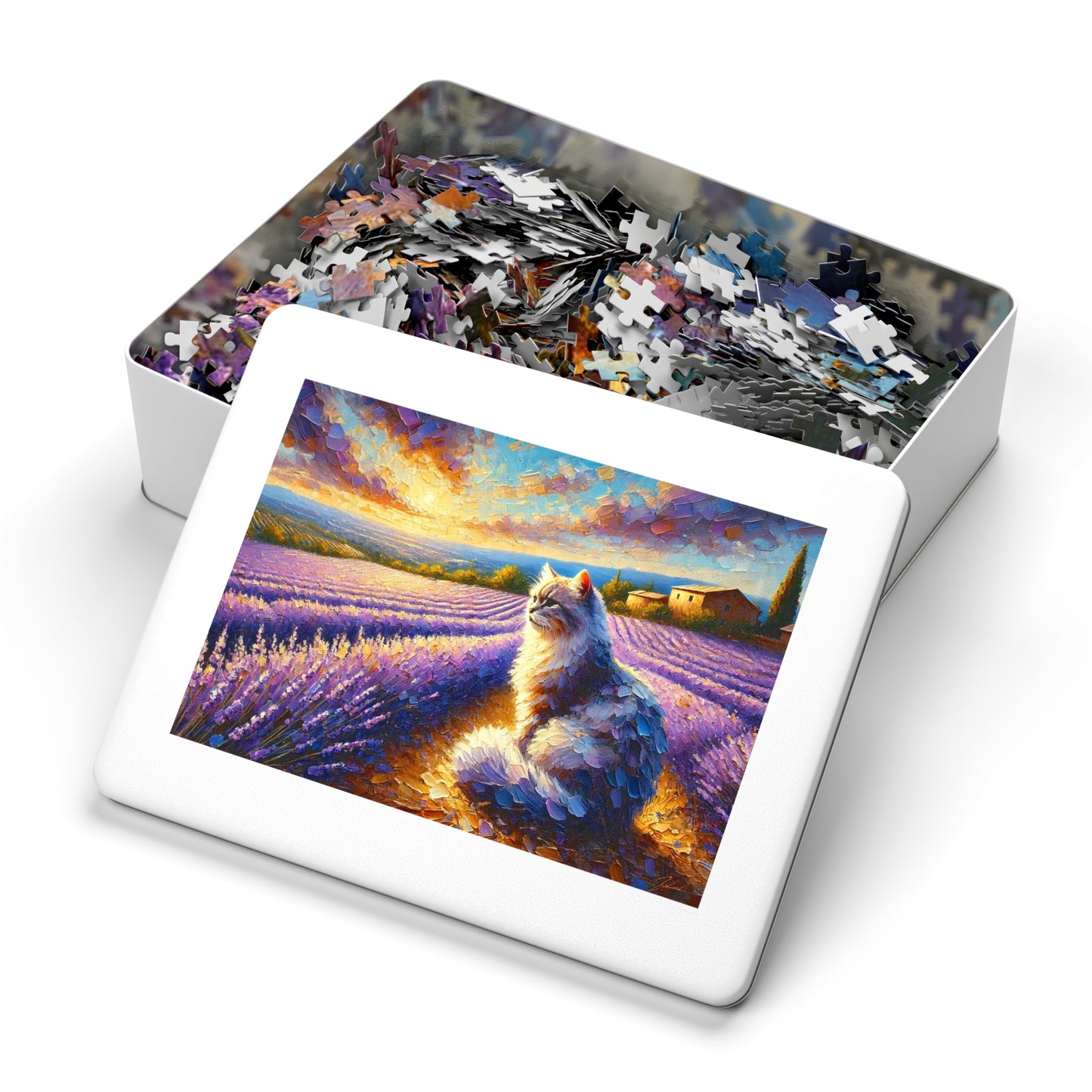 A Cat Among the Lavender Fields in Provence