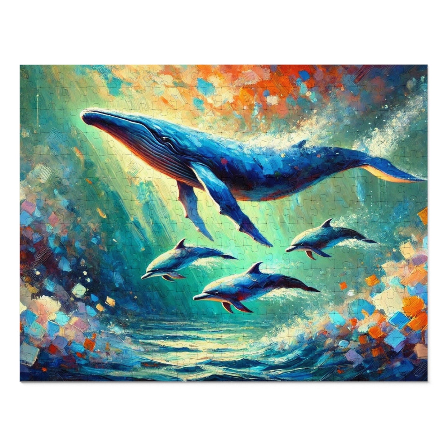 Ocean Dreams: A Whale's Ballet with Dolphins