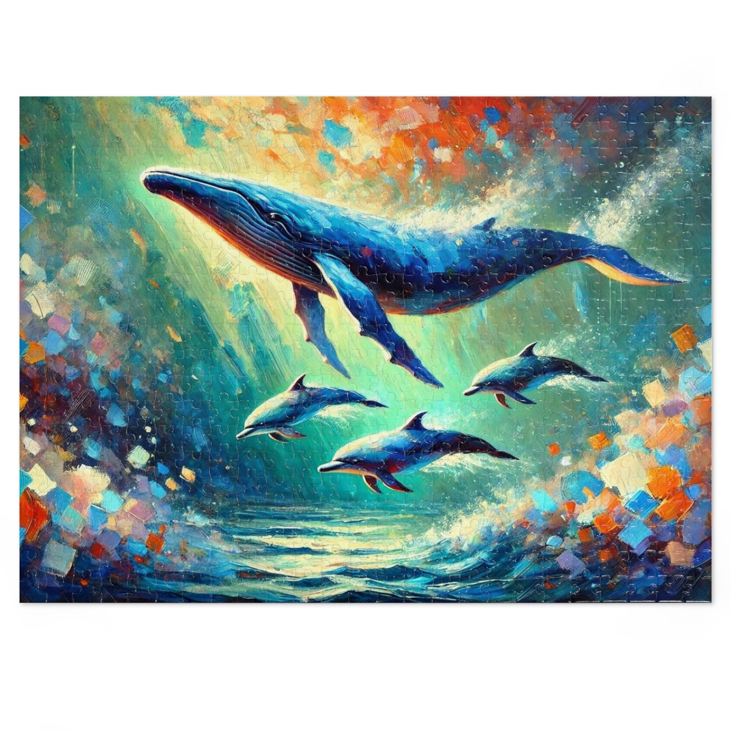 Ocean Dreams: A Whale's Ballet with Dolphins