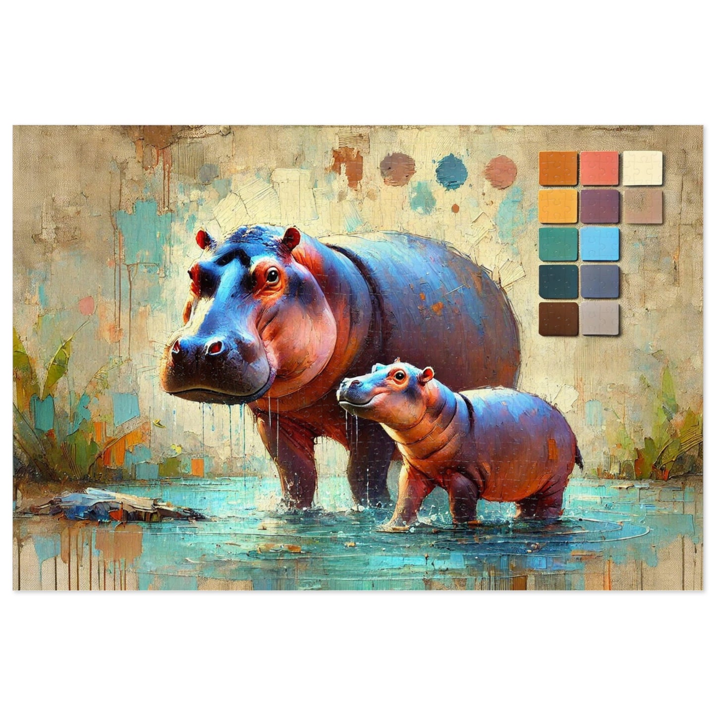 A Hippo Duo: In the Heart of the Wetlands