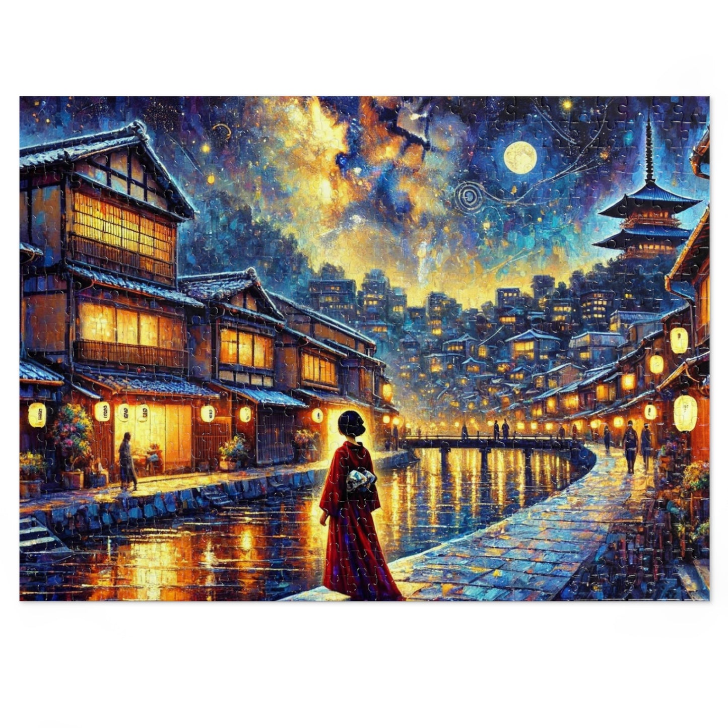 Moonlit Streets in Kyoto