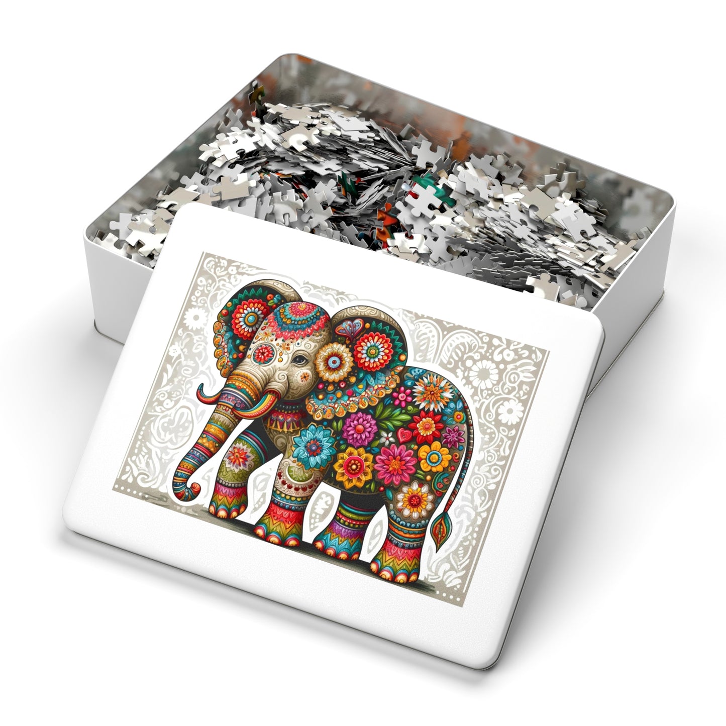 The Floral Elephant: A Symphony of Colors