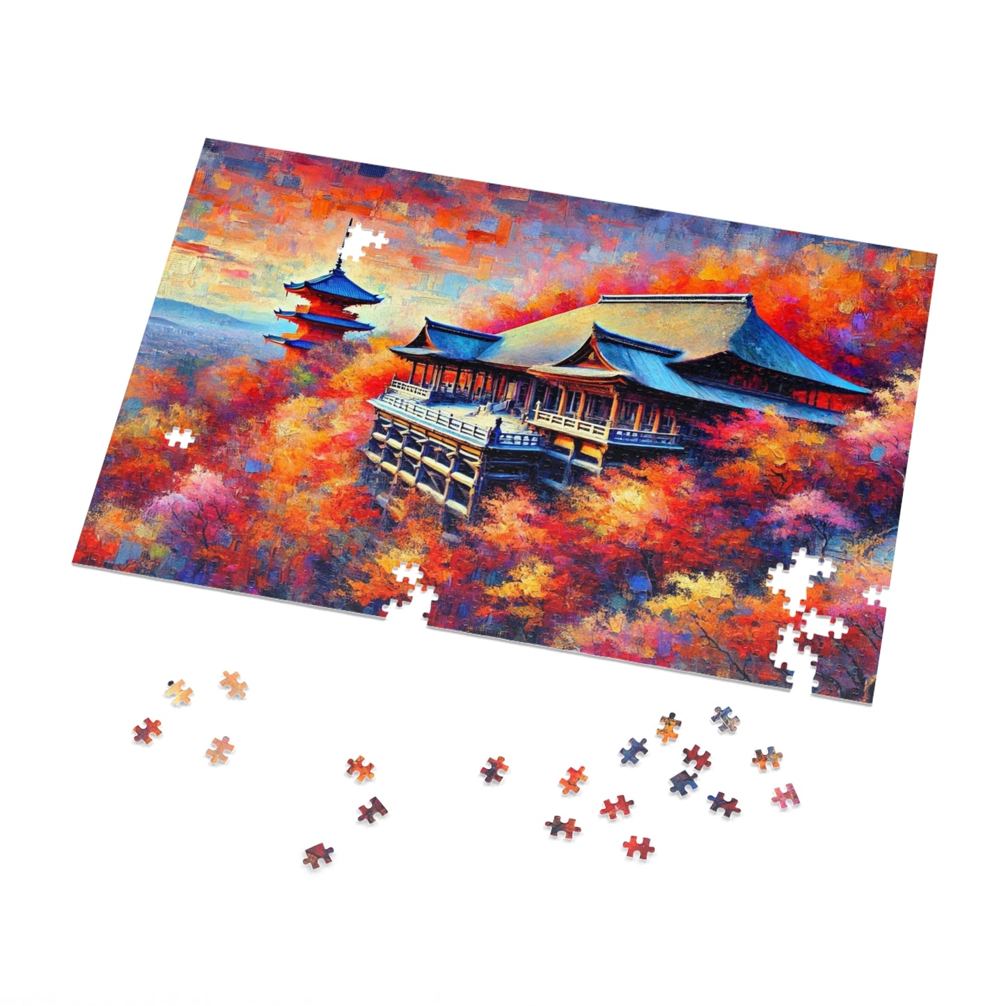 Kiyomizu Temple: Autumn's Painted Symphony