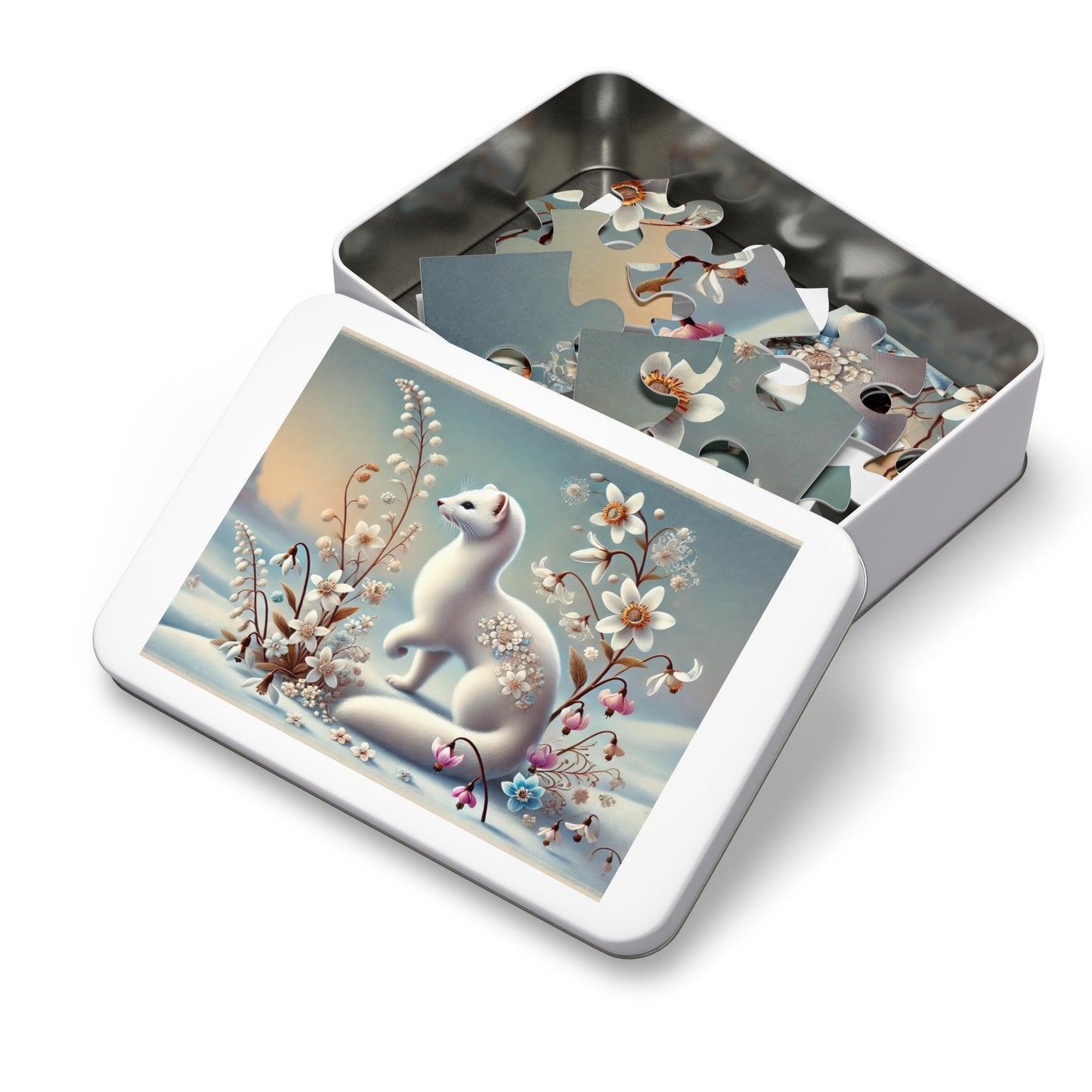 Winter Whispers: The White Weasel and the Flowers of Frost