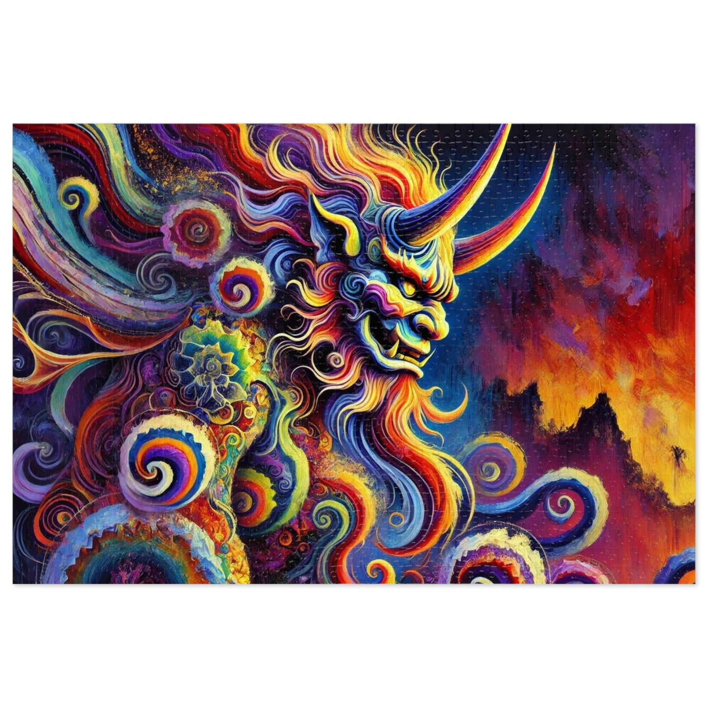 Demon's Rhapsody: A Symphony of Flames and Swirls