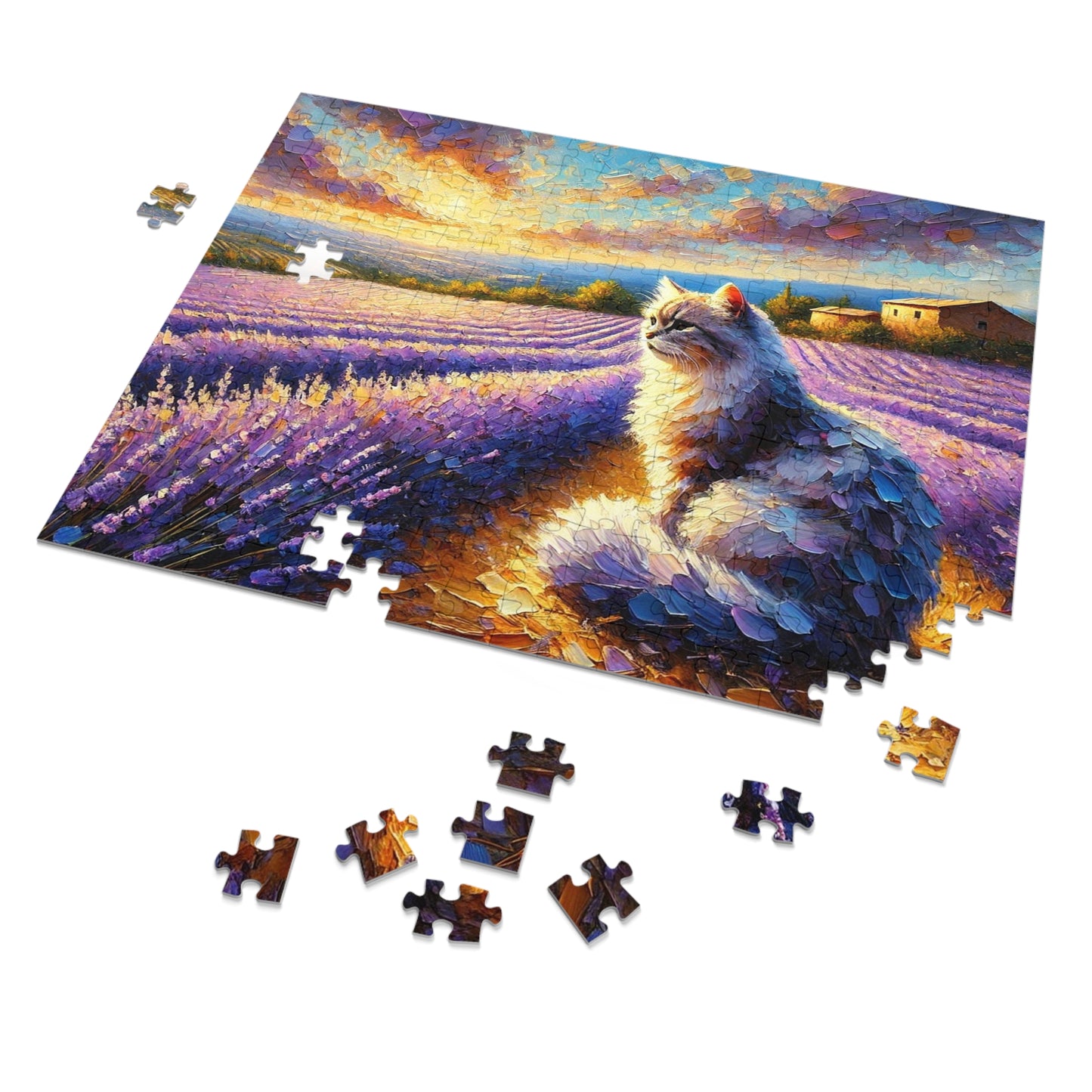 A Cat Among the Lavender Fields in Provence