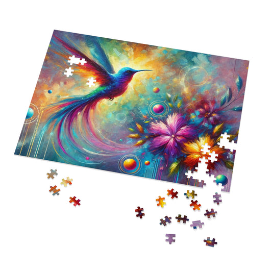 The Radiance of Life: Hummingbird and Flowers